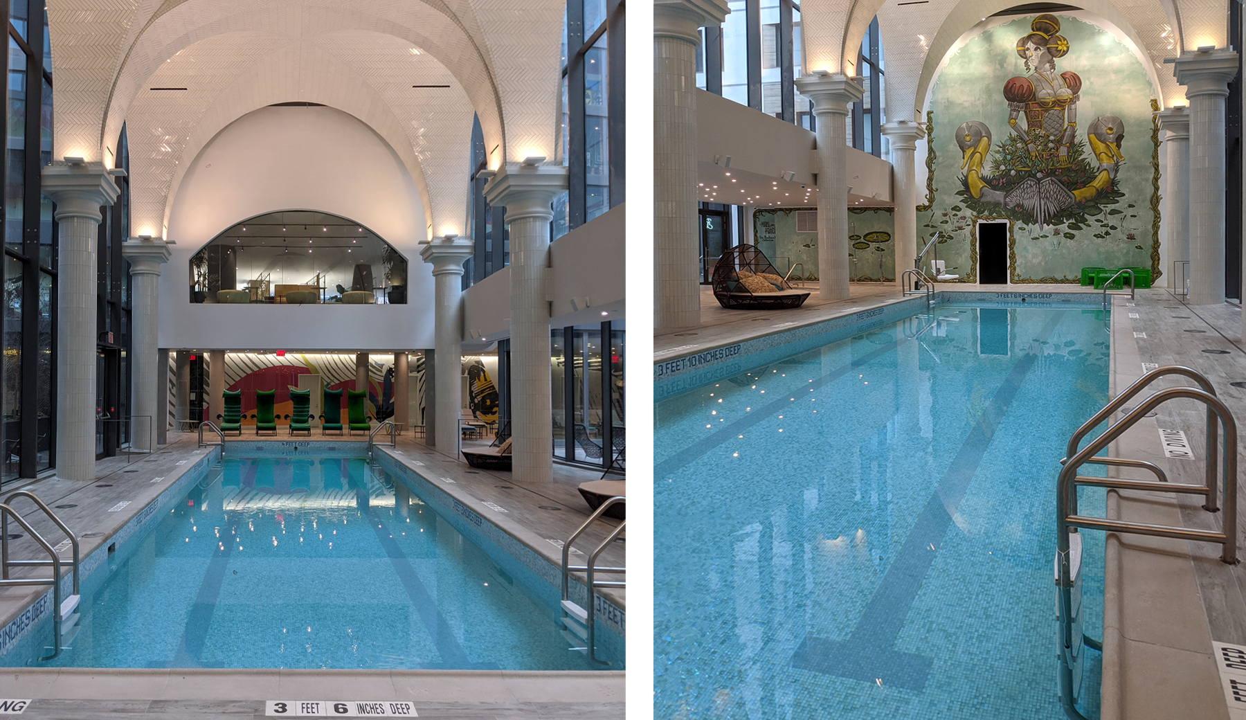 Indoor Pool With Mural